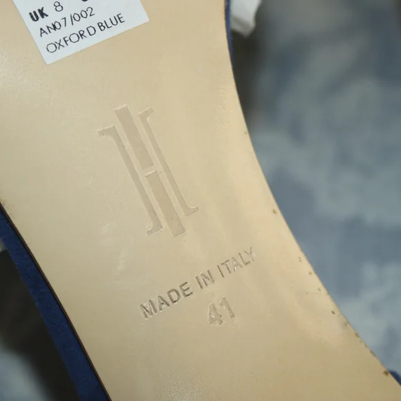 Hobbs Lexi Suede Sandals Blue US 10 - Picture 7 of 10